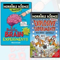 Nick Arnold Horrible Science 2 Books Bundle Collection , Explosive Experiments Book and Card Pack