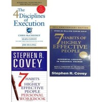 4 Disciplines of execution, 7 habits of highly effective people and personal workbook 3 books collection set